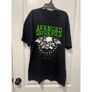 Avenged Sevenfold Graphic Band T-Shirt Black Skull Tee Men’s L/XL NWOT